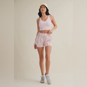 Women’s Pink Floral Athletic Shorts